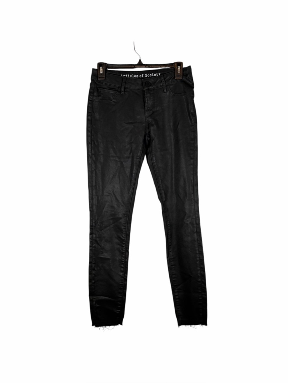 Articles of Society Black Coated Skinny Jeans Size 25